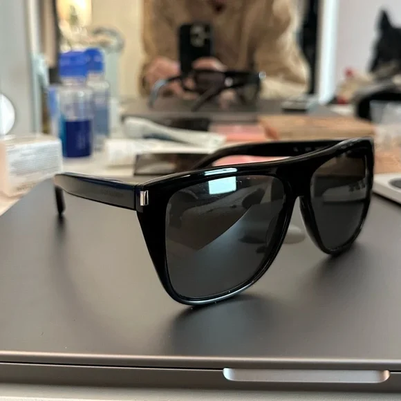 Saint Laurent Dark Frame Sunglasses - Picture 3 of 5